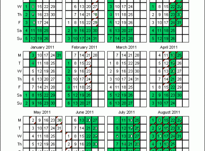 School calendar 2010-11; Classes